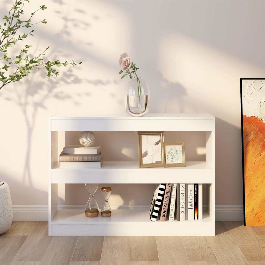 Spintelė knygoms/kambario pertvara, balta, 100x30x72cm