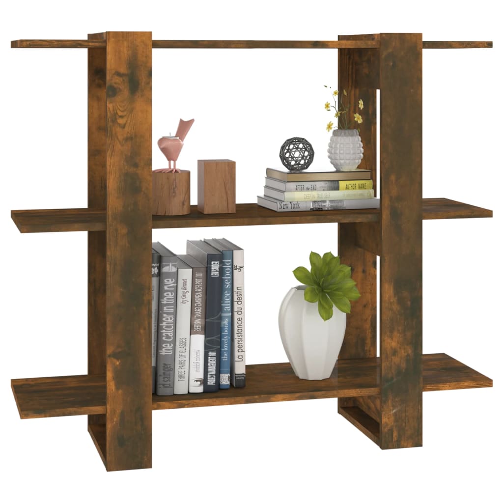 Bookcase/room divider, oak, 100x30x87cm