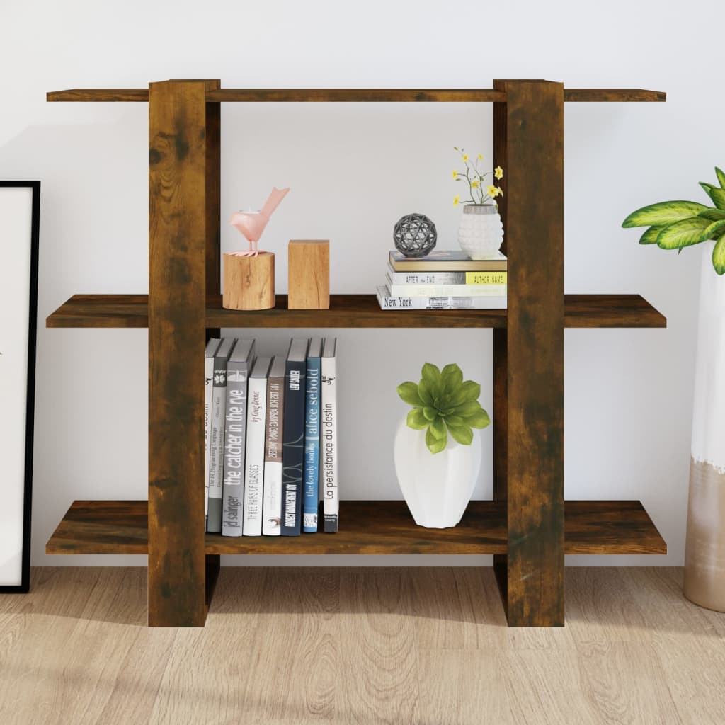 Bookcase/room divider, oak, 100x30x87cm
