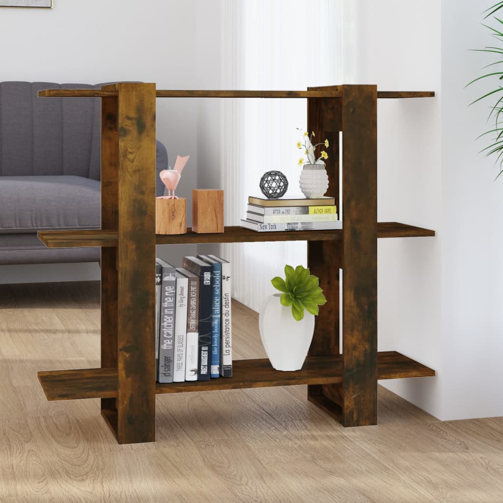 Bookcase/room divider, oak, 100x30x87cm