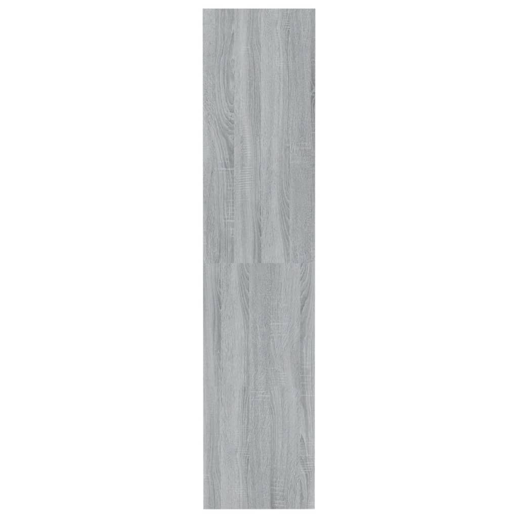 Grāmatu skapis/telpas dalītājs, pelēks ozols, 80x30x135cm, koks