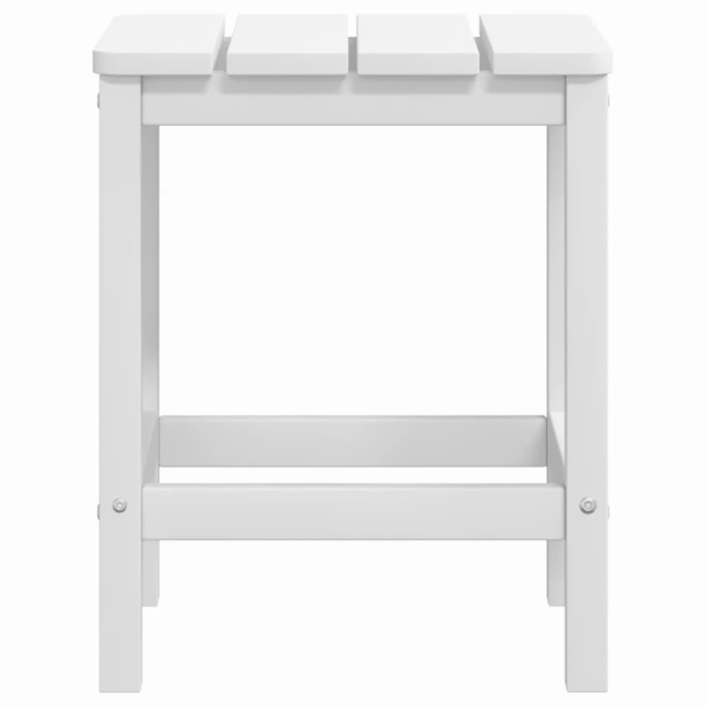 Adirondack Garden Chair with Table, White, HDPE