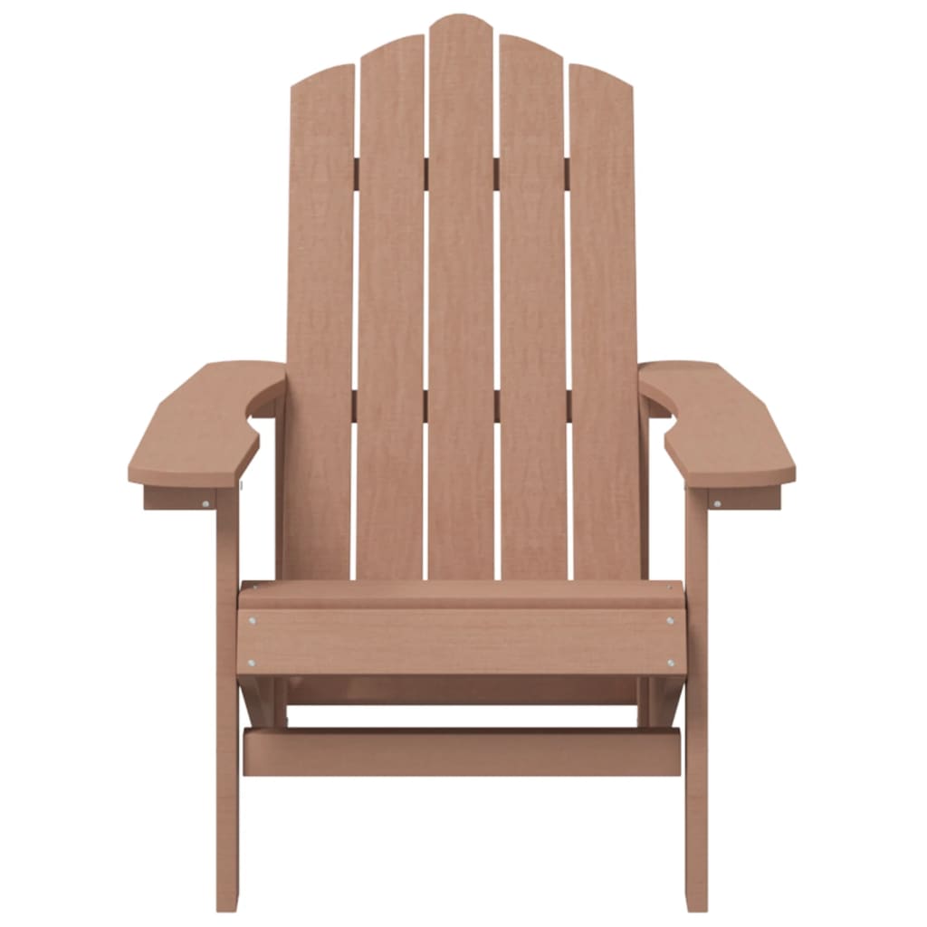 Sodo Adirondack kėdė su staliuku, rudos spalvos, HDPE