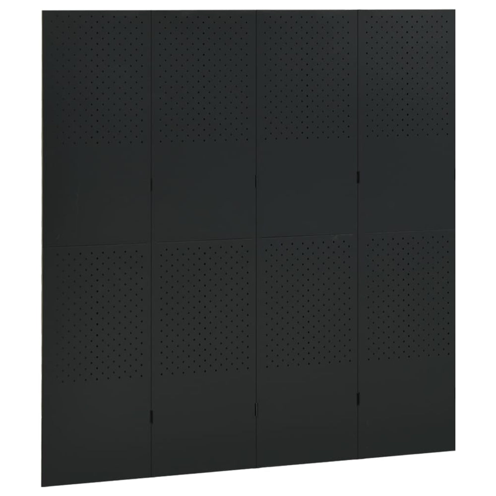 Kambario pertvaros, 4 dalių, 2vnt., juodos, 160x180cm, plienas