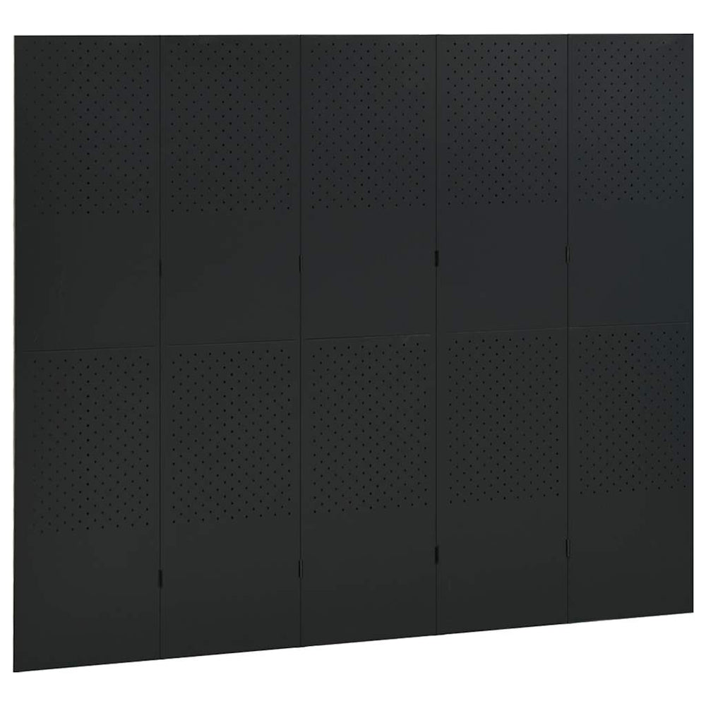 Kambario pertvaros, 5 dalių, 2vnt., juodos, 200x180cm, plienas