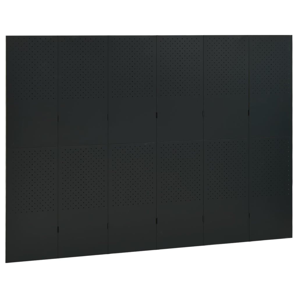 Kambario pertvaros, 6 dalių, 2vnt., juodos, 240x180cm, plienas