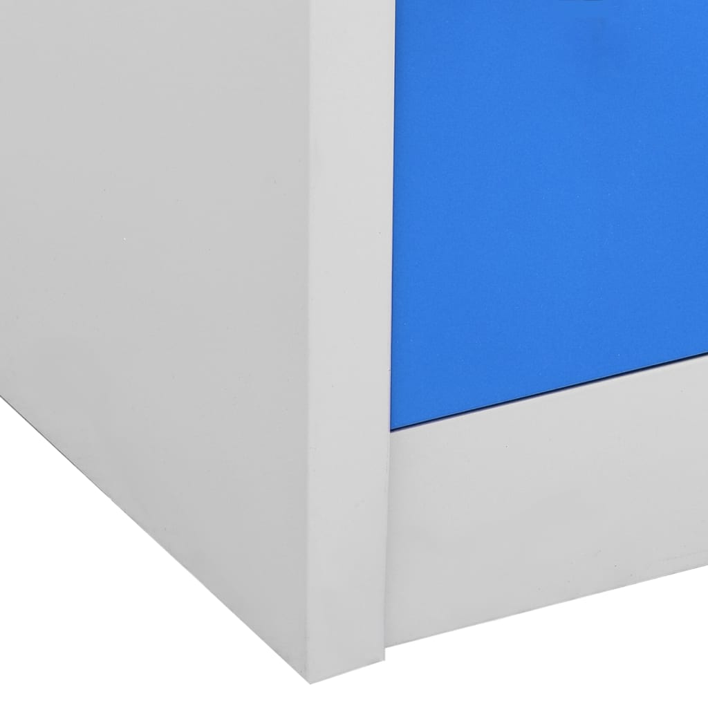Cabinets, 2 pcs., grey/blue, 90x45x92.5cm, steel