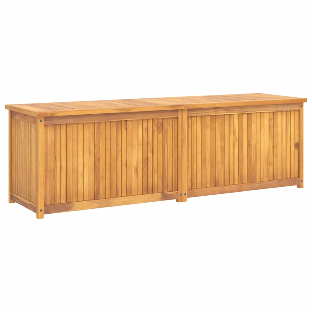 Garden storage box, 175x50x55cm, solid teak wood