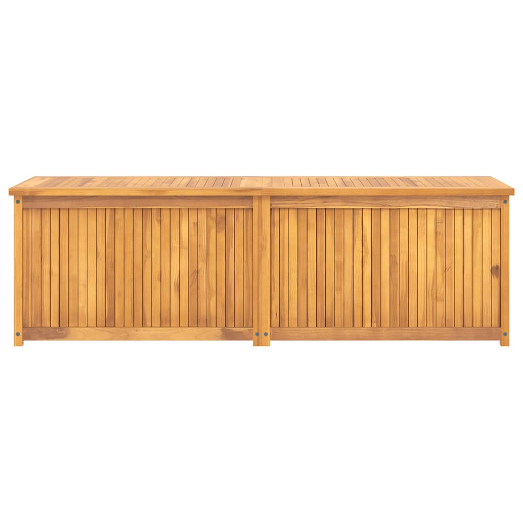 Garden storage box, 175x50x55cm, solid teak wood