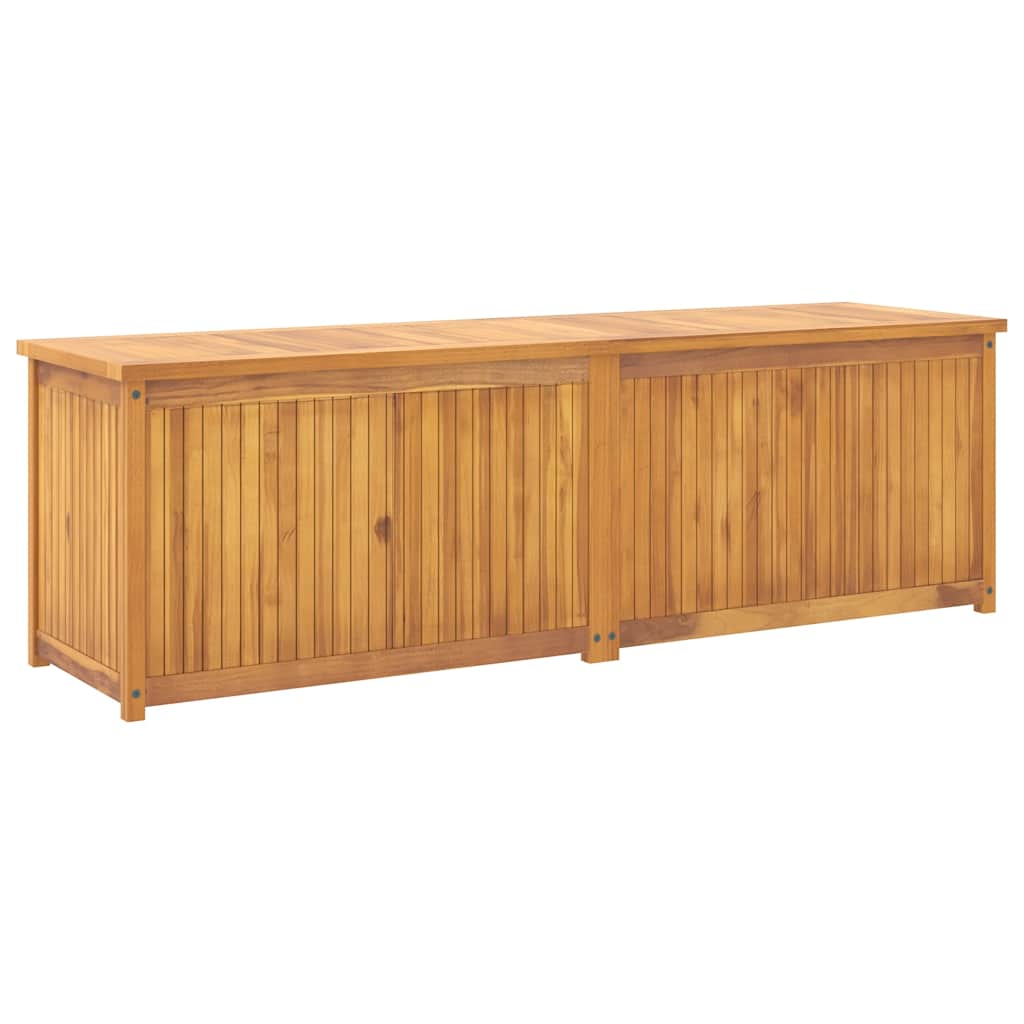Garden storage box, 175x50x55cm, solid teak wood