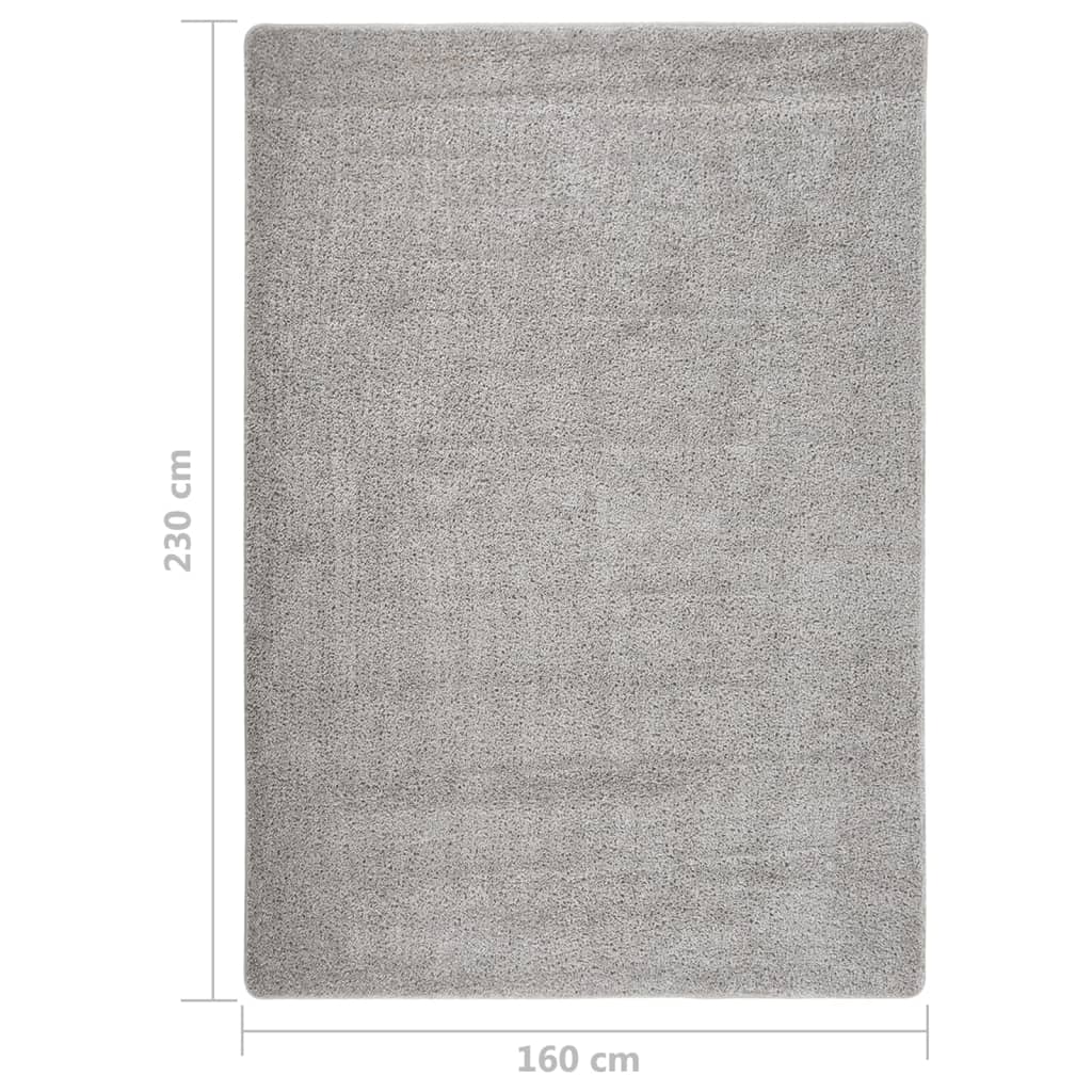 Shaggy rug, light grey, 160x230cm, non-slip