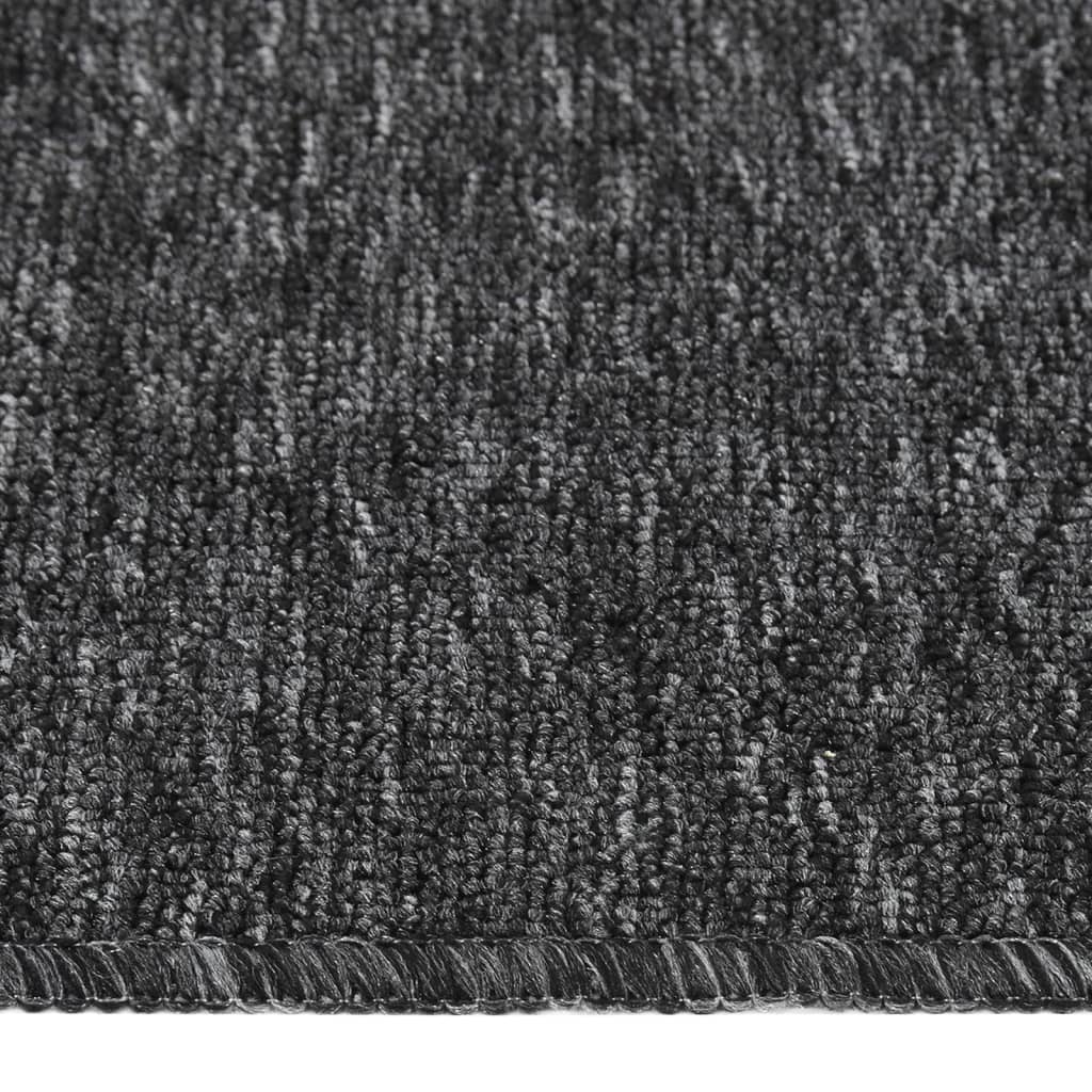 Non-slip stair mats, 15 pcs, anthracite, 60x25cm