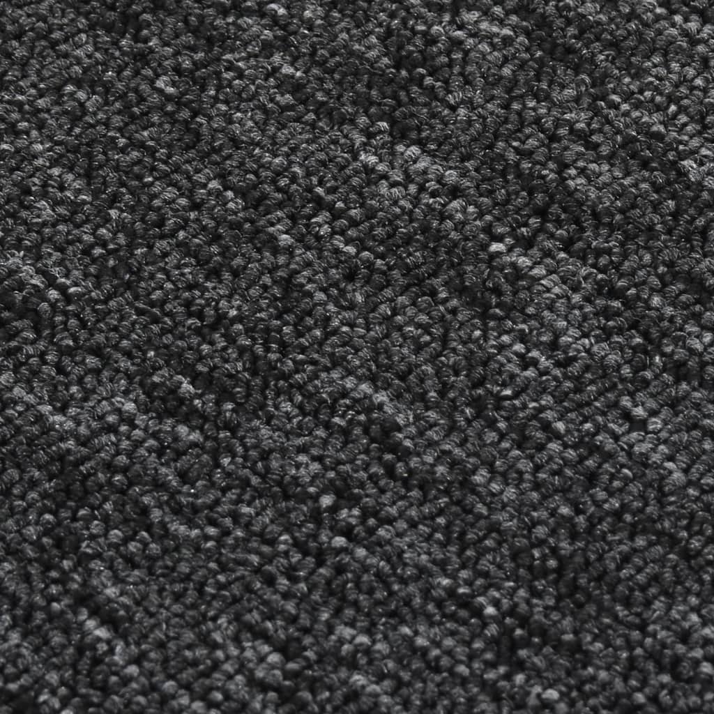 Non-slip stair mats, 15 pcs, anthracite, 60x25cm