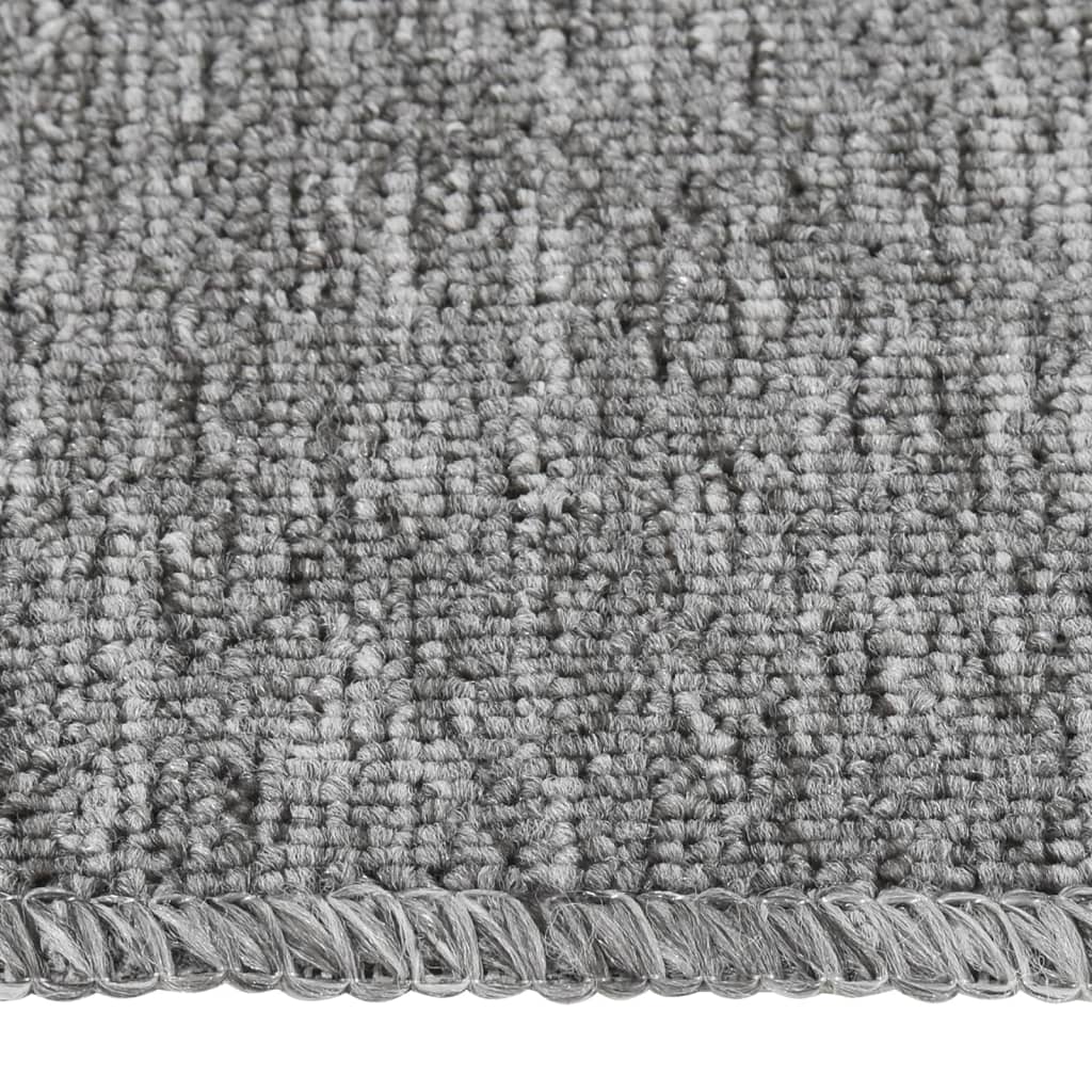 Neslīdoši kāpņu paklājiņi, 15 gab., pelēki, 75x20 cm