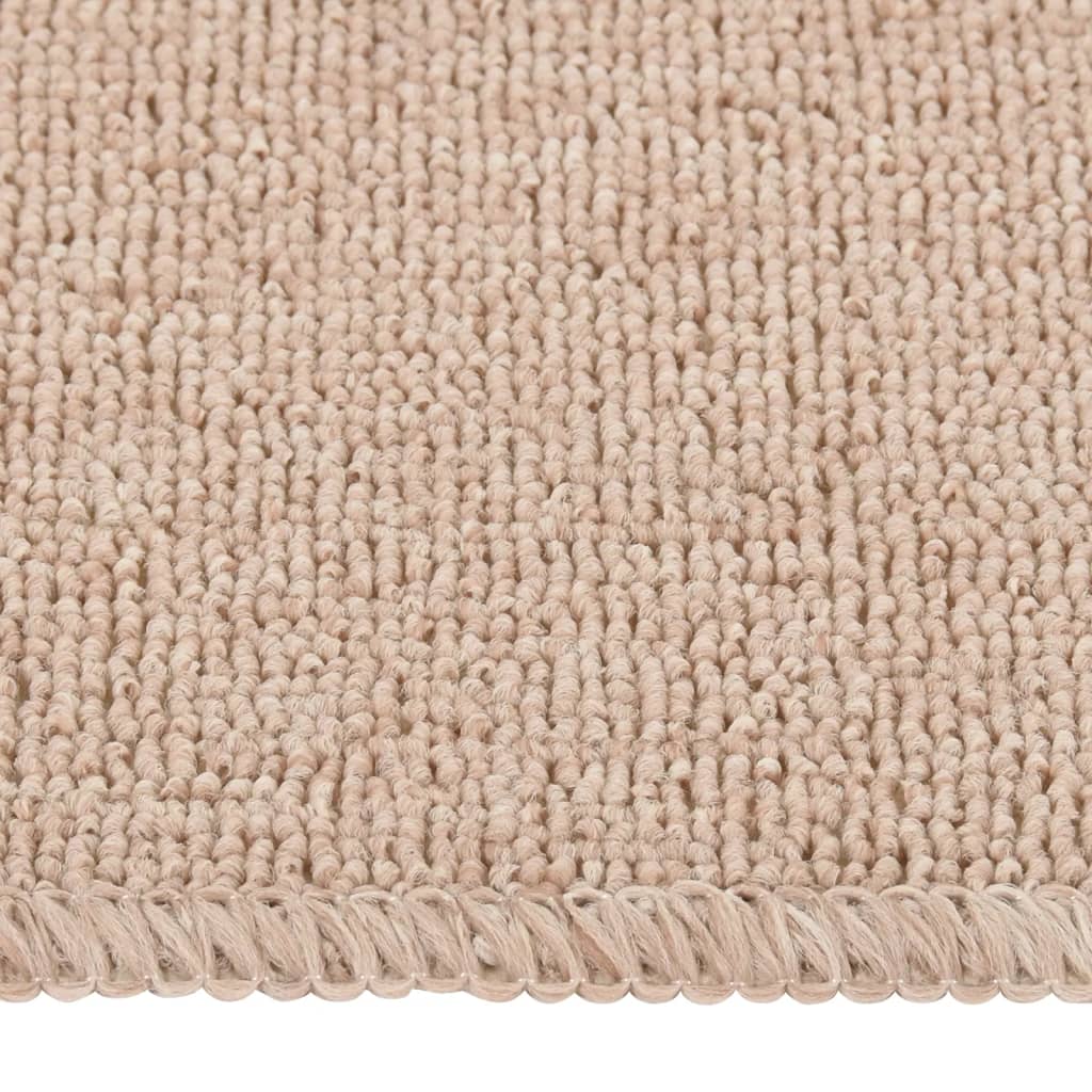 Neslystantys laiptų kilimėliai, 15vnt., smėlio, 60x25cm