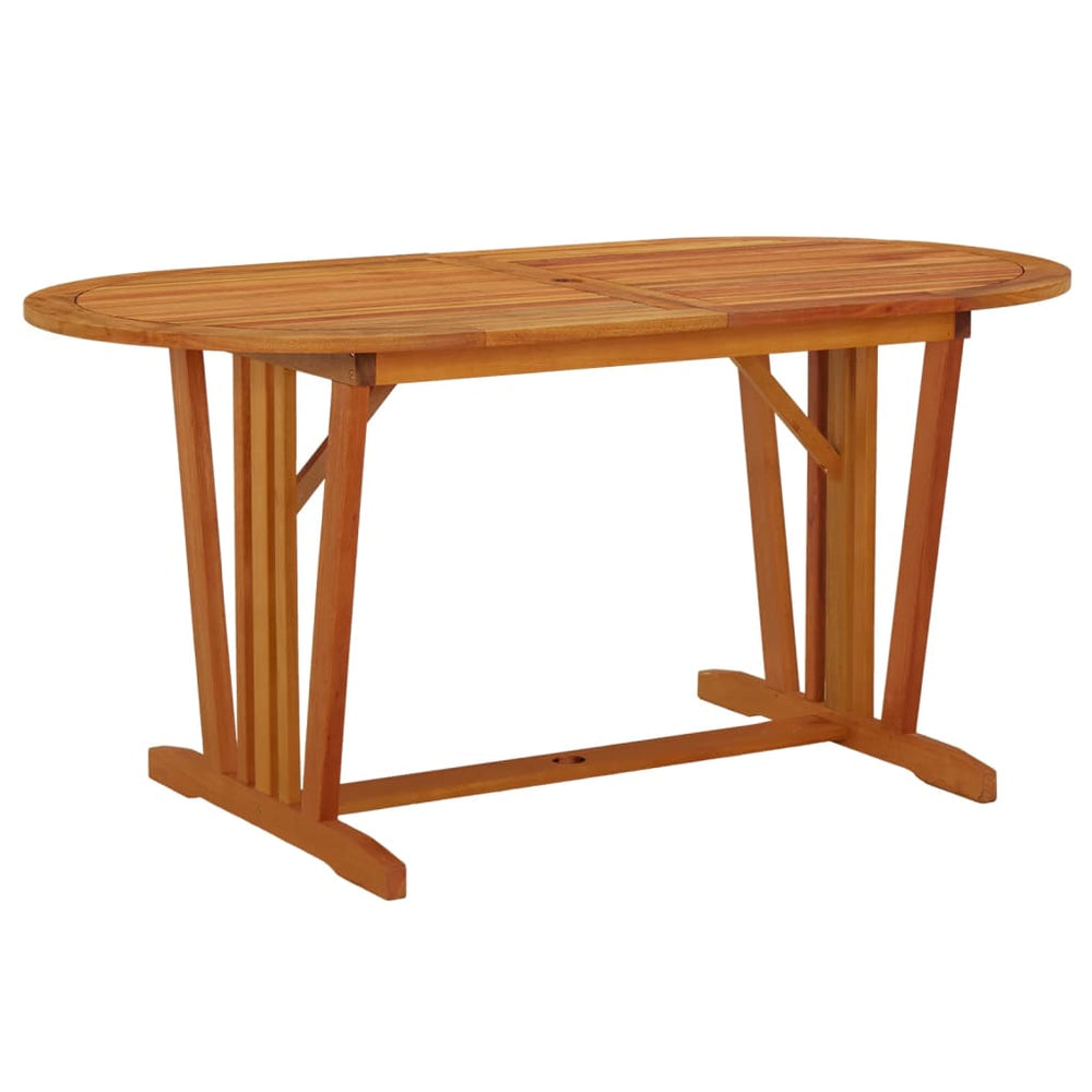 Sodo stalas, 160x85x75cm, eukalipto medienos masyvas