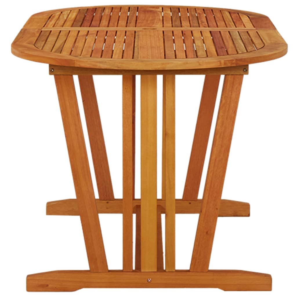 Sodo stalas, 160x85x75cm, eukalipto medienos masyvas