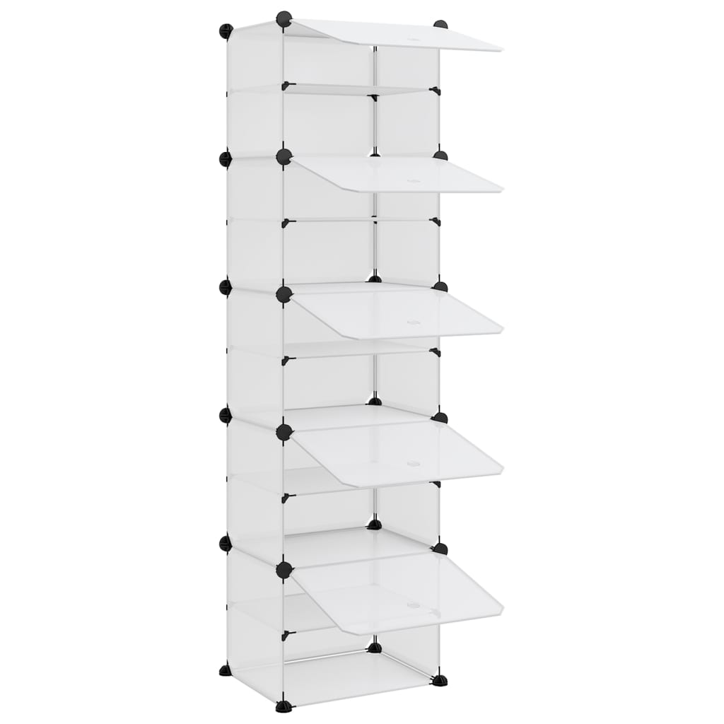 Batų lentyna, skaidri, 44x31,5x153,5cm, PP