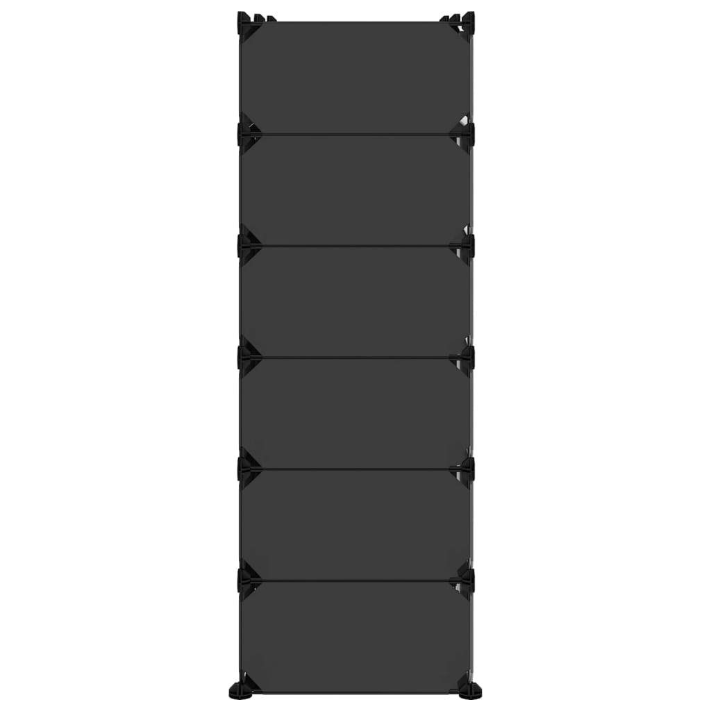 Apavu plaukts, melns, 94,5x36,5x106 cm, PP