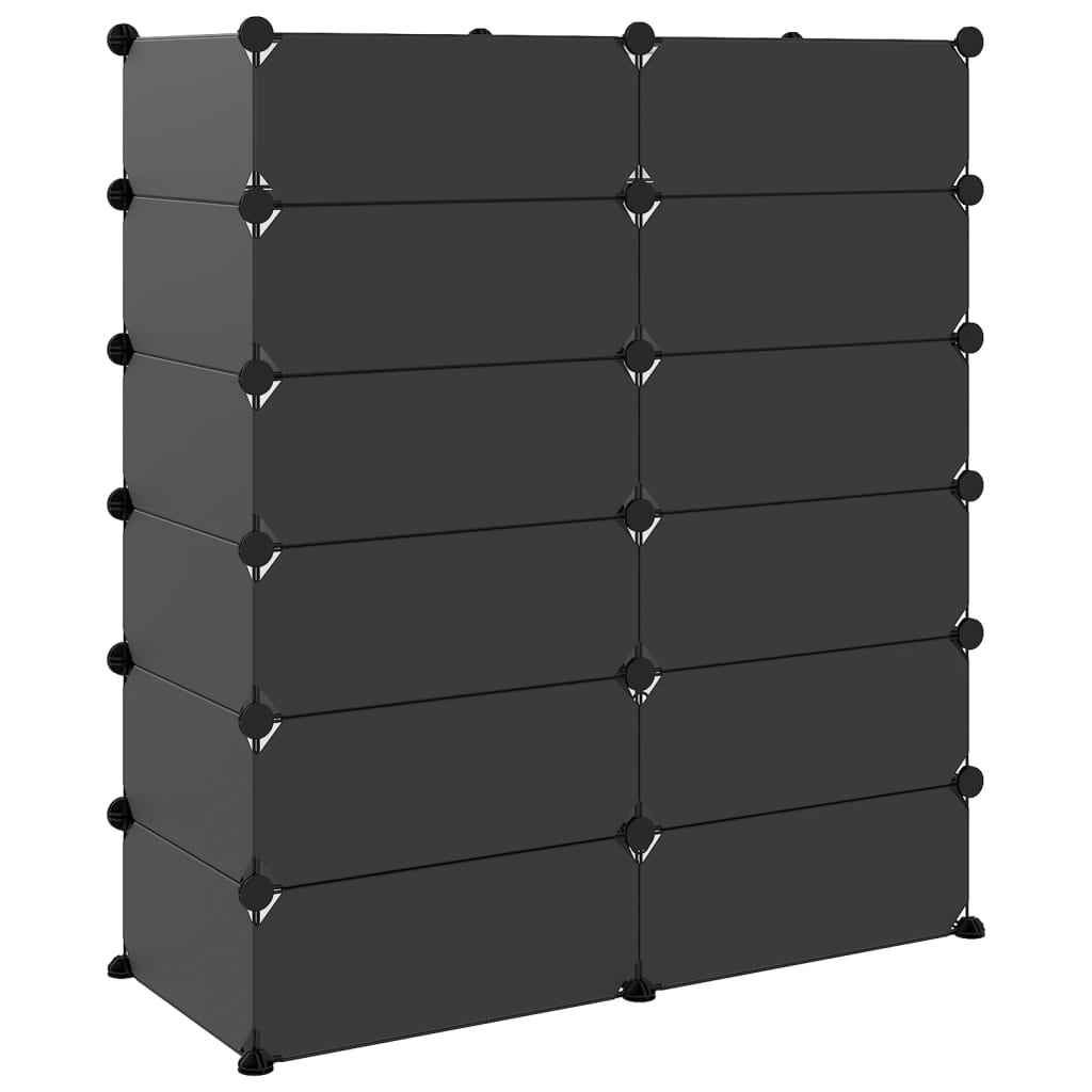 Apavu plaukts, melns, 94,5x36,5x106 cm, PP