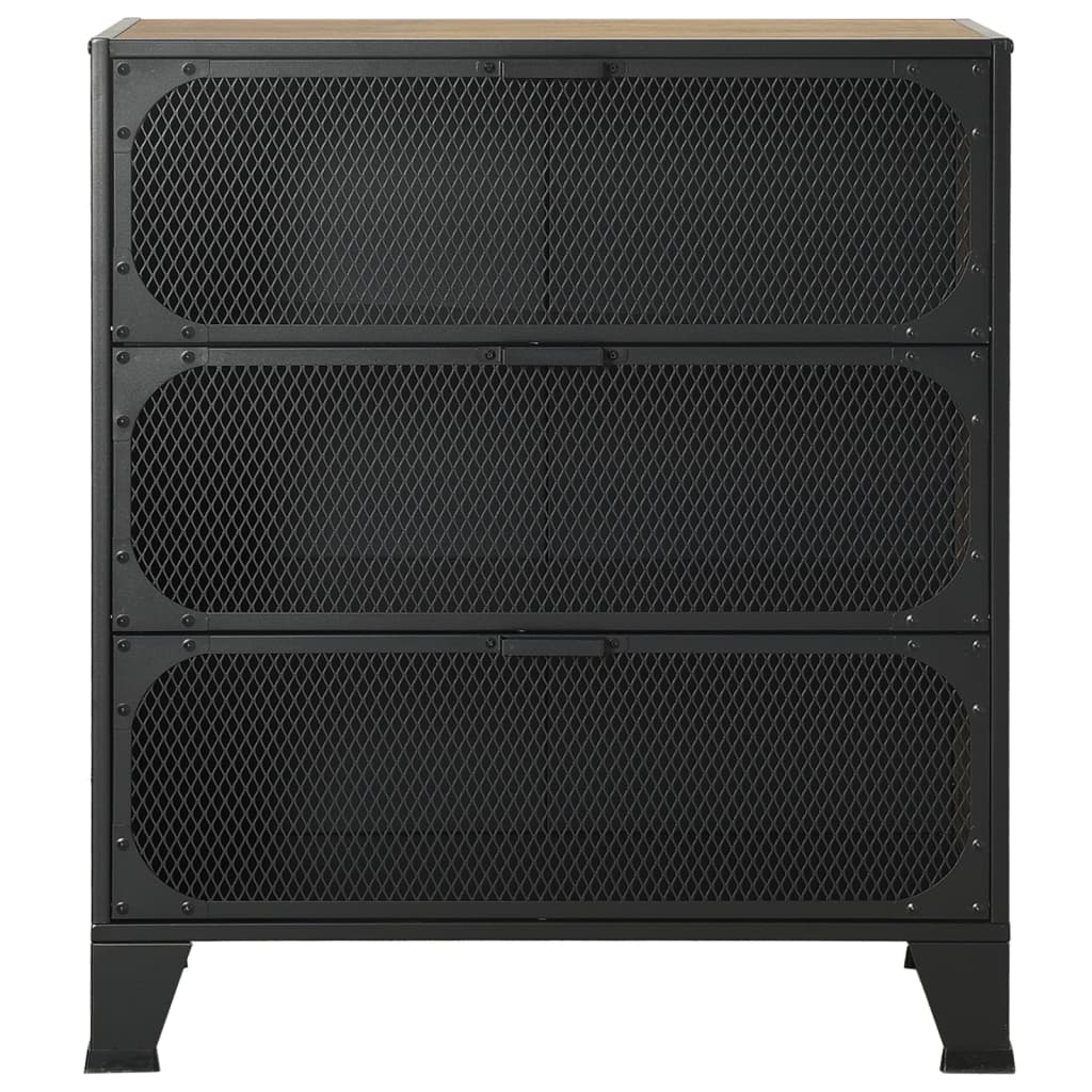 Spintelės daiktams, 2vnt., rudos, 72x36x82cm, metalas ir MDF