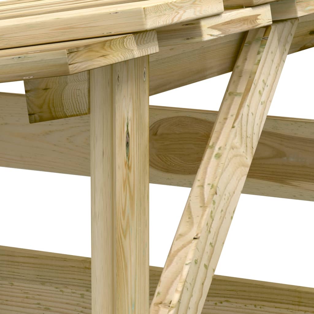 Pergolas ar nojumēm, 6 gab., 100x90x100 cm, impregnēta priede