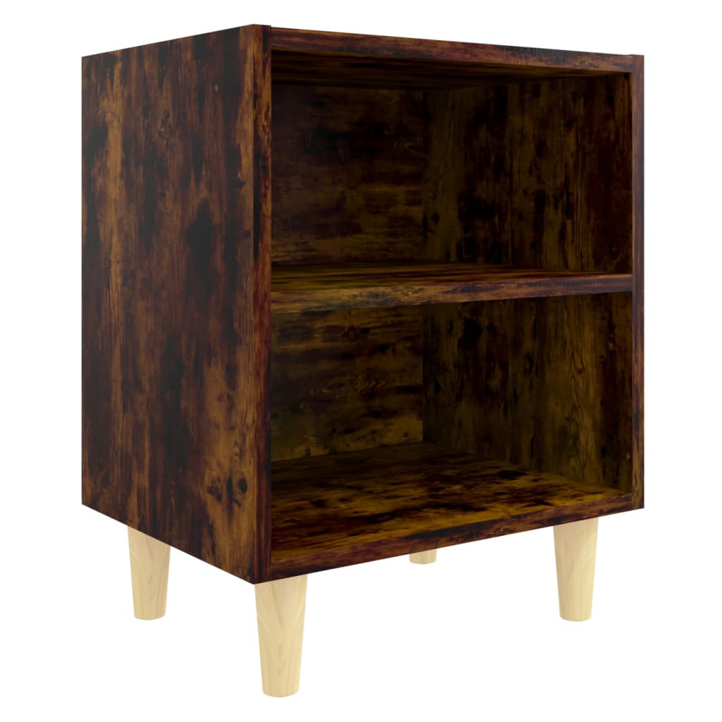 Nightstand with wooden legs, oak, 40x30x50cm