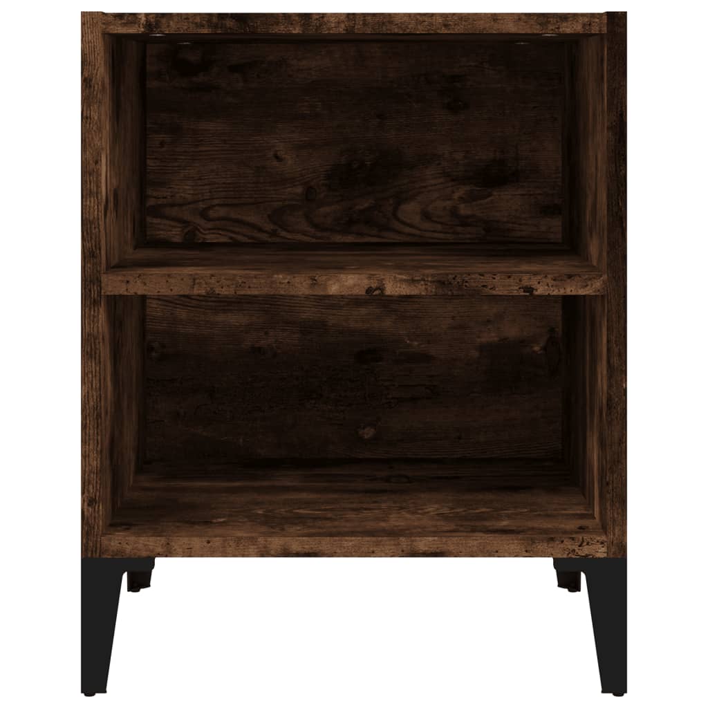 Bedside table with metal legs, smoky, 40x30x50cm