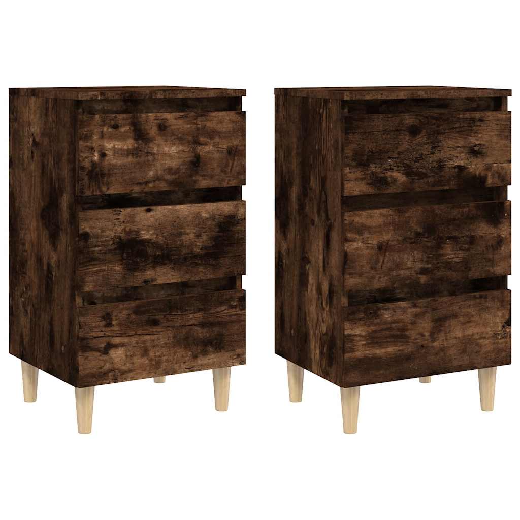 Nightstands with legs, 2 pcs., oak, 40x35x69cm