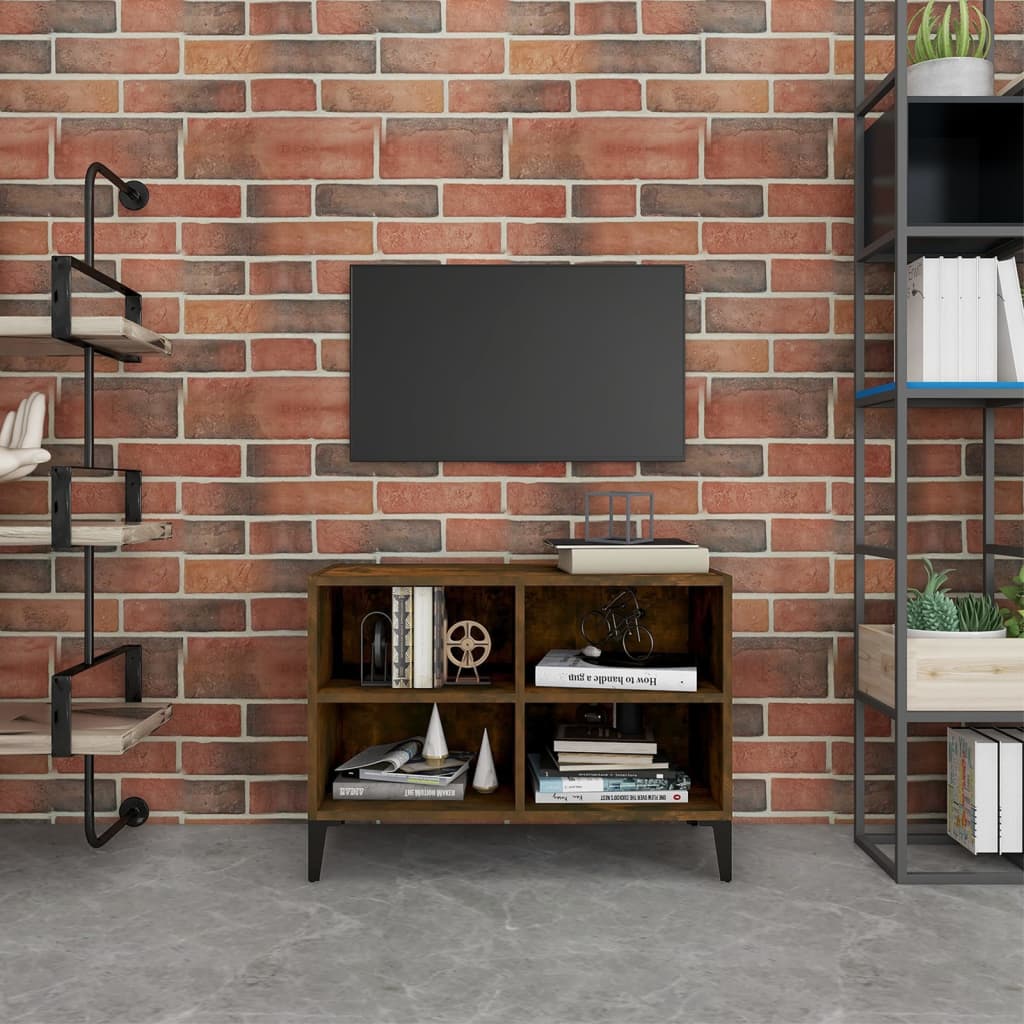 TV spintelė su metalinėmis kojelėmis, ąžuolo, 69,5x30x50cm