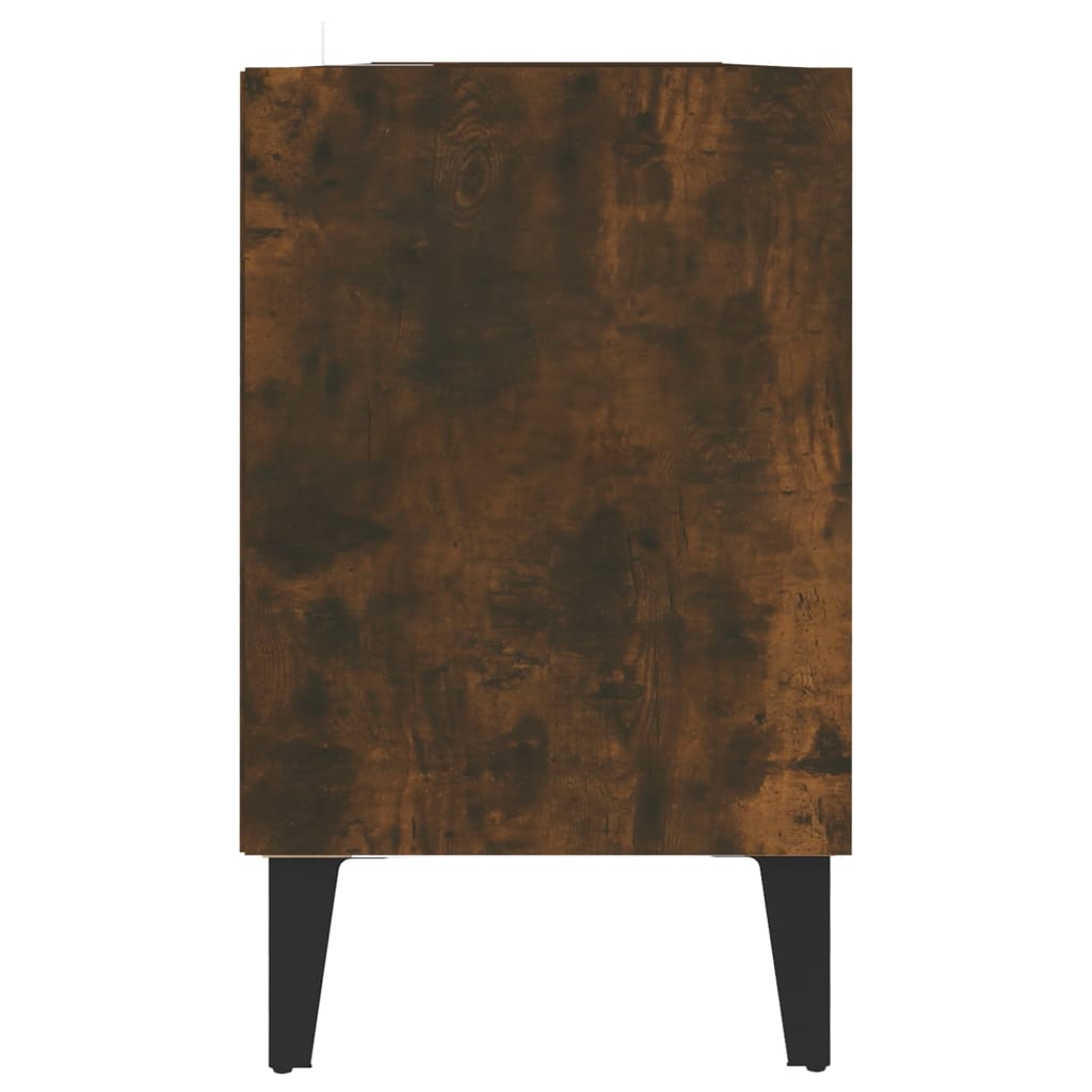 TV spintelė su metalinėmis kojomis, dūminė, 103,5x30x50cm