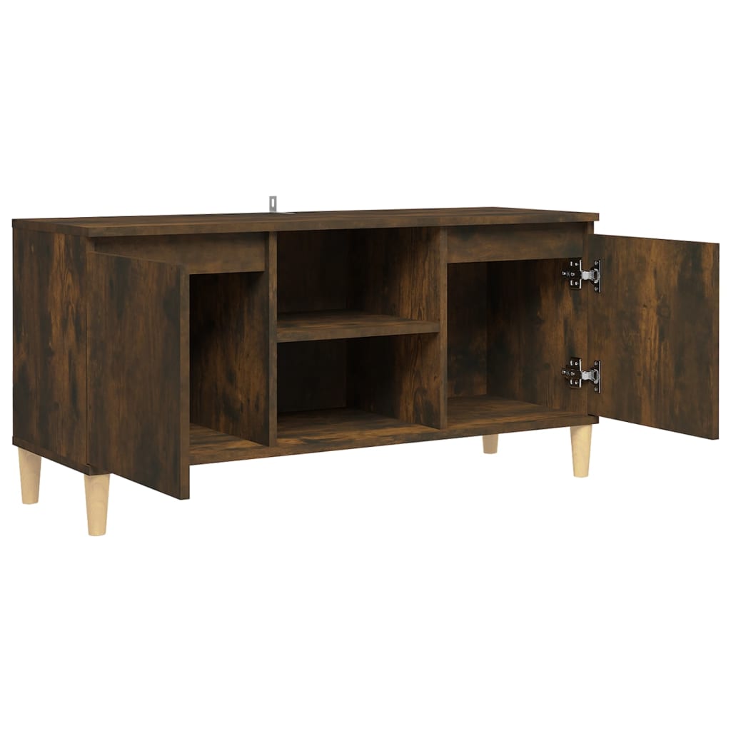 TV skapītis ar koka kājām, ozolkoka, 103,5x35x50cm