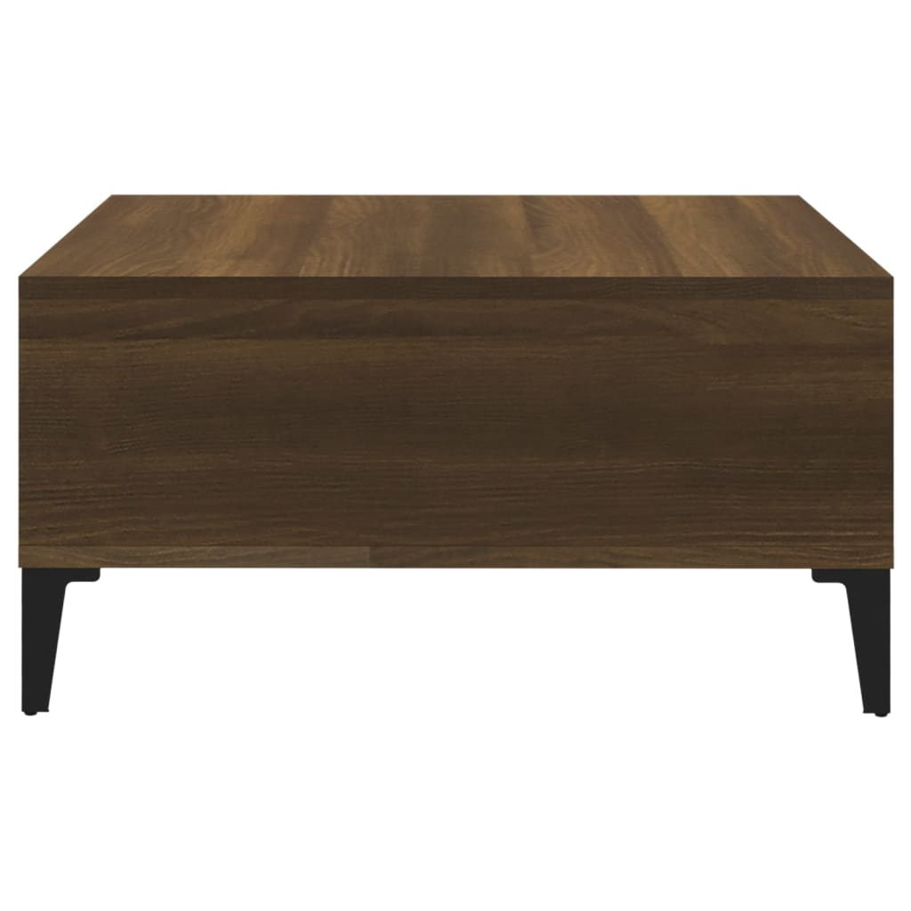Coffee table, brown oak color, 60x60x30cm, chipboard
