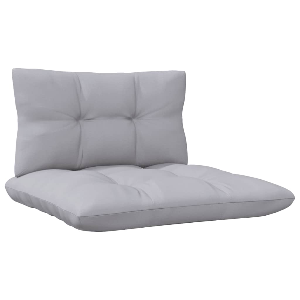 Dvivietė sodo sofa su pilkomis pagalvėlėmis, pušies masyvas