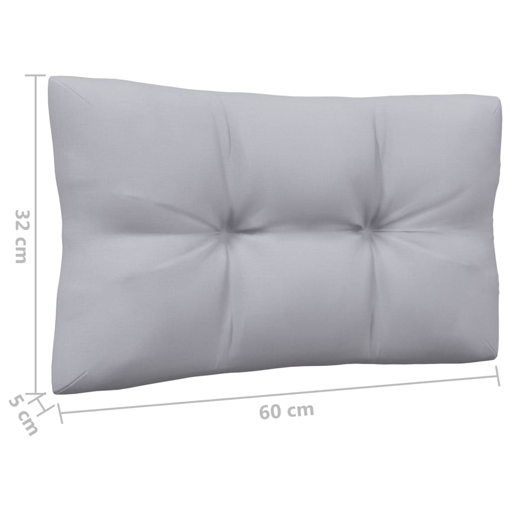 Keturvietė sodo sofa su pilkomis pagalvėlėmis, pušies masyvas