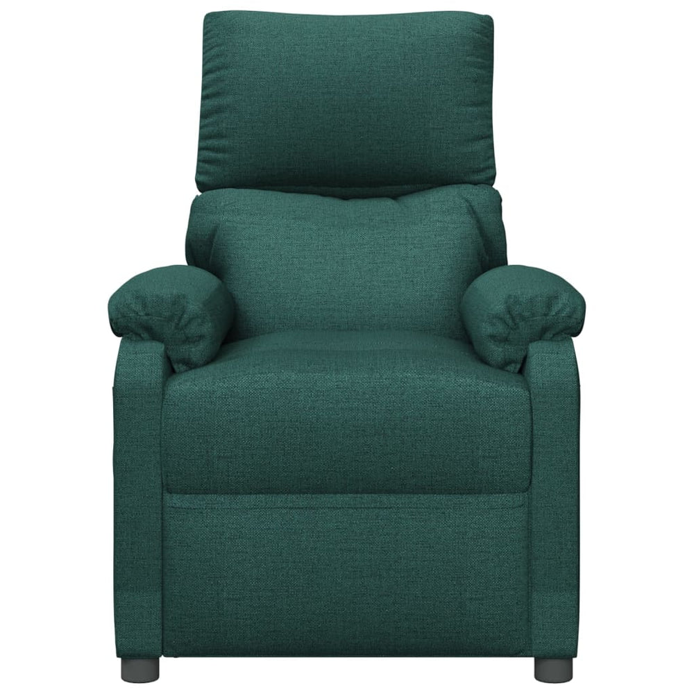 Recliner, dark green, fabric