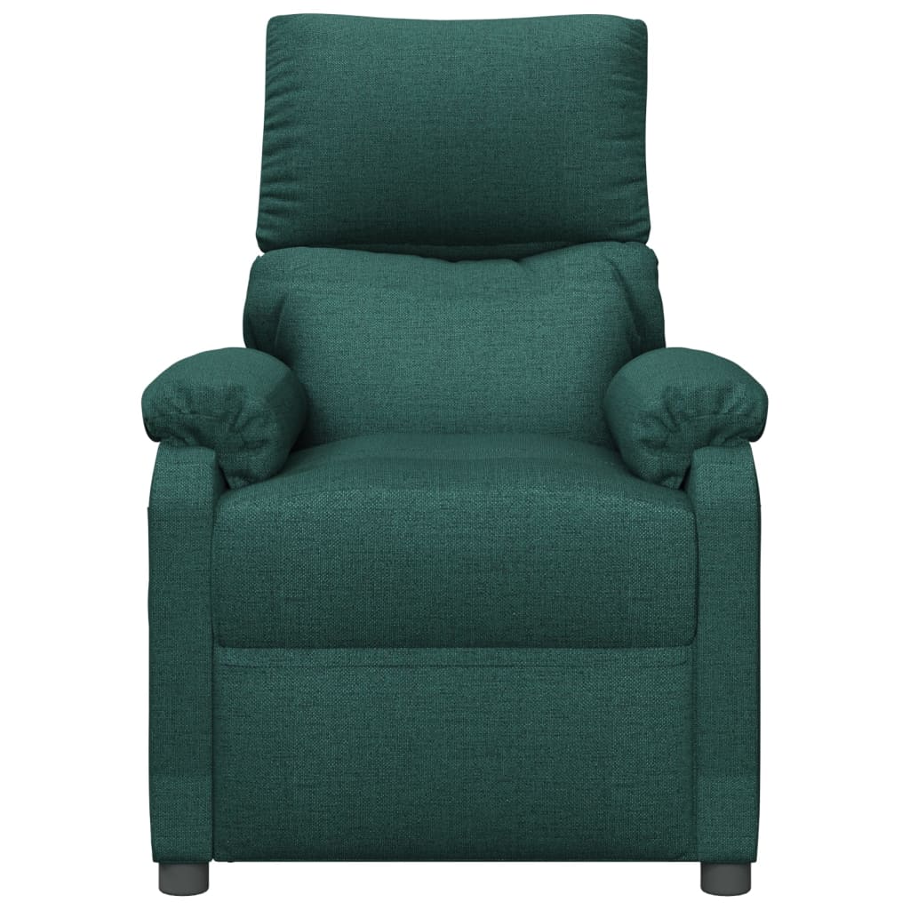 Recliner, dark green, fabric