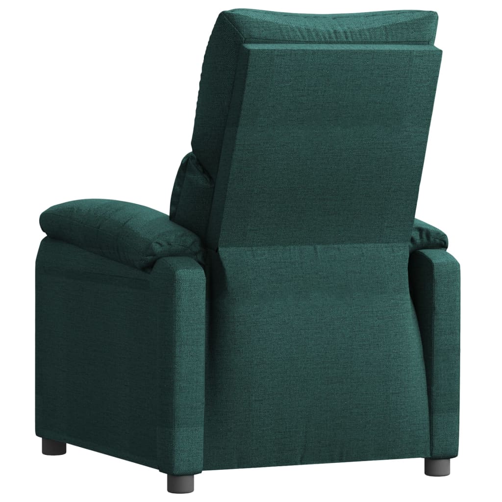Recliner, dark green, fabric