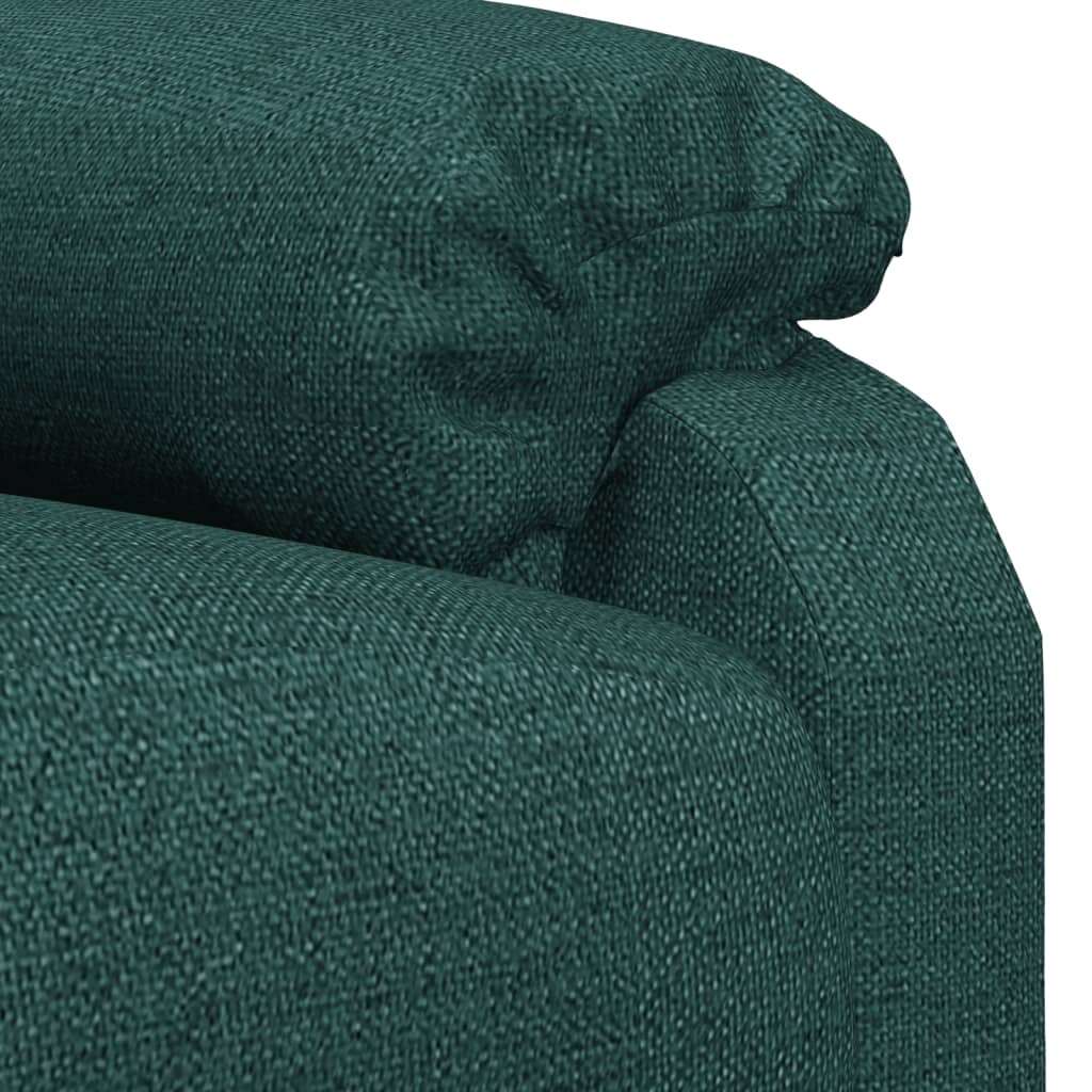 Recliner, dark green, fabric