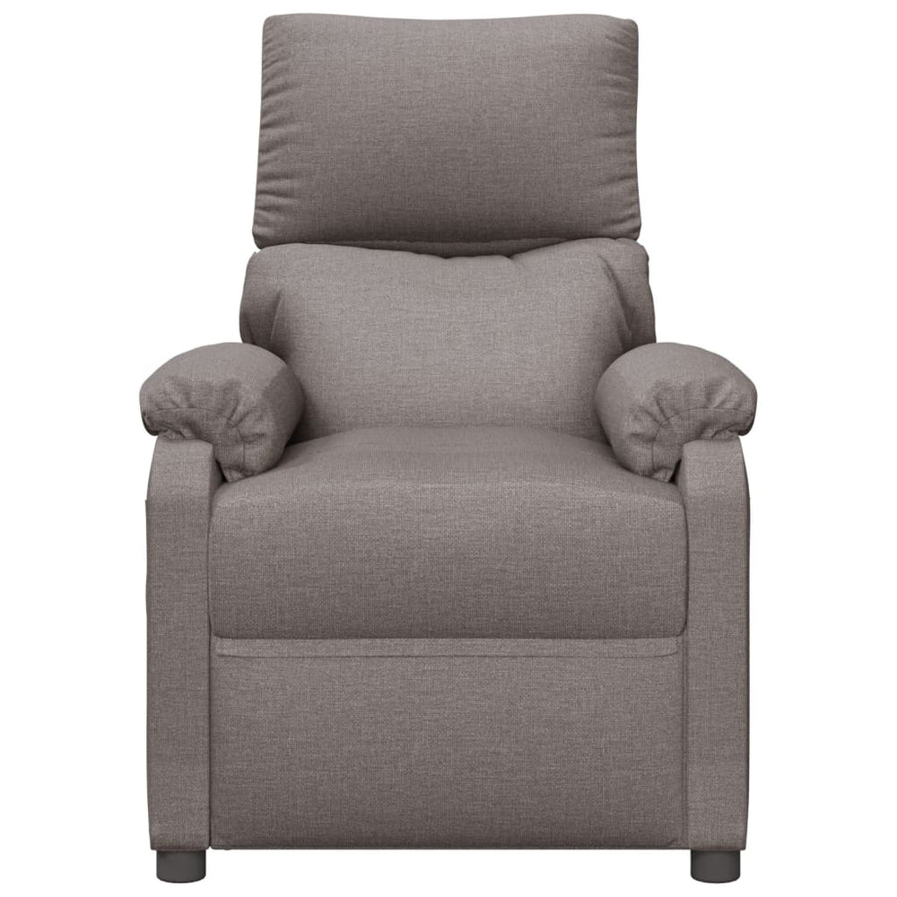 Recliner, taupe, fabric