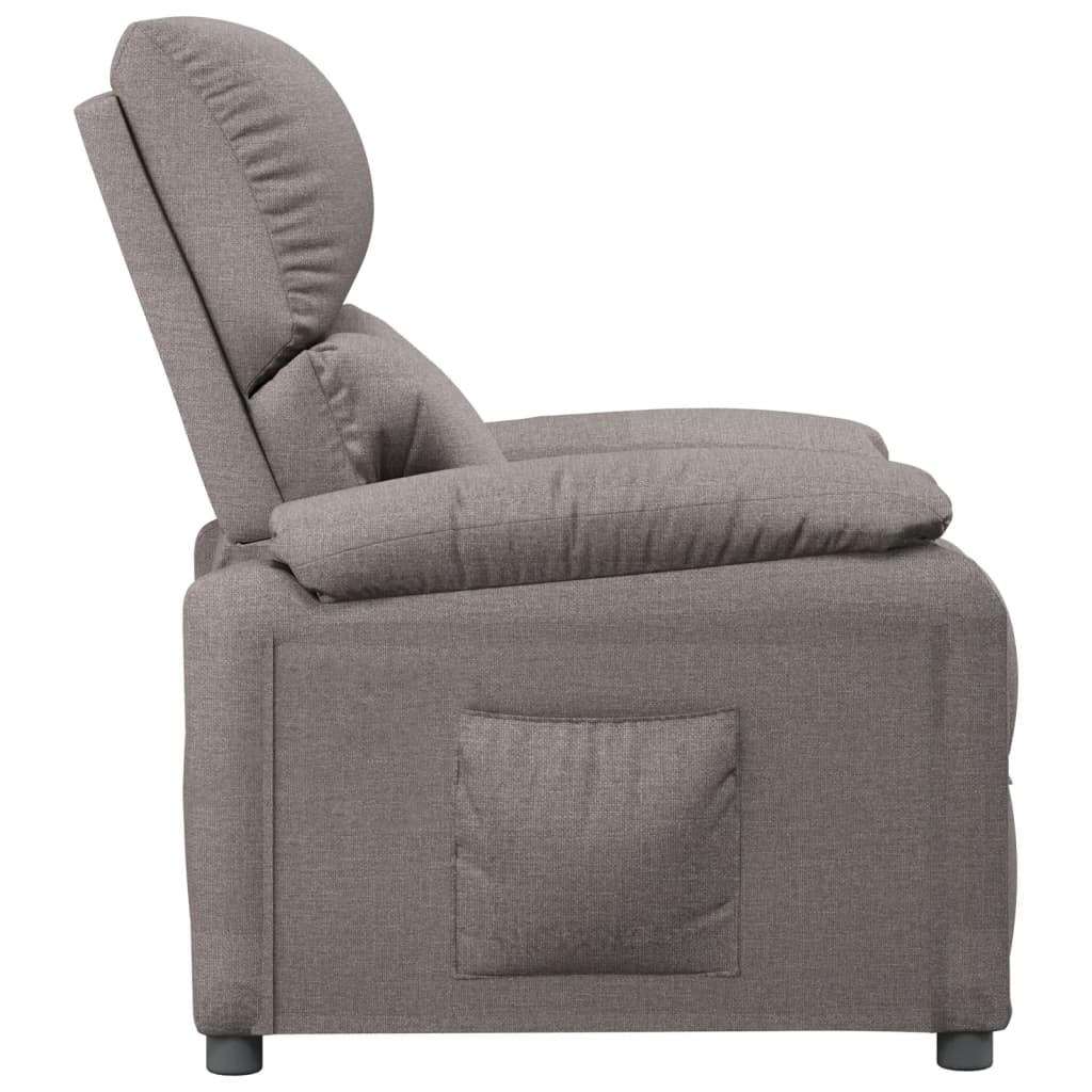 Recliner, taupe, fabric