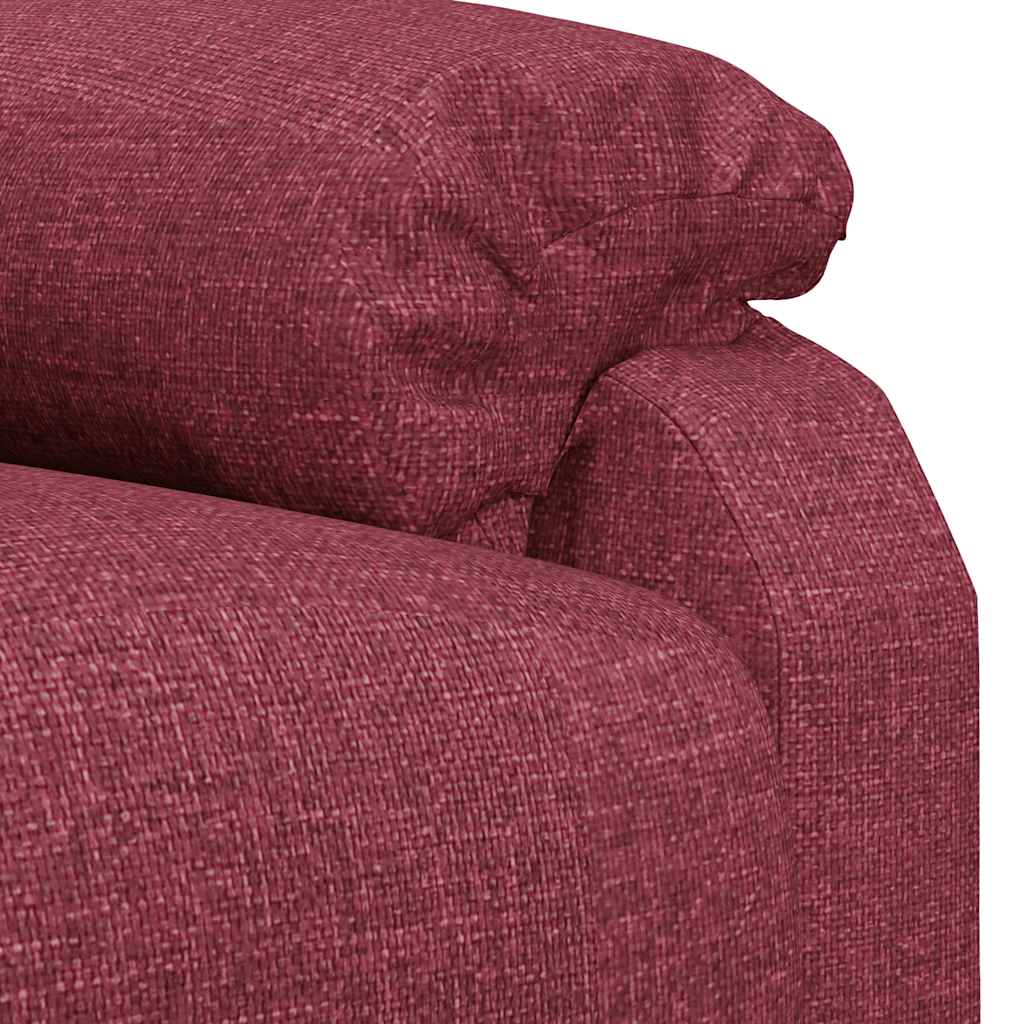 Massage chair, burgundy, fabric