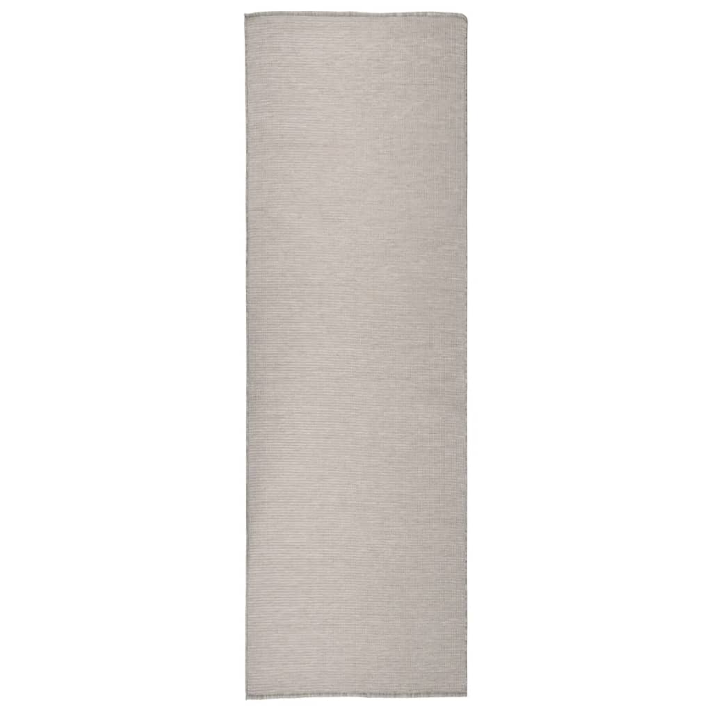 Lauko kilimėlis, šviesiai pilkos spalvos, 80x250cm, plokščio pynimo