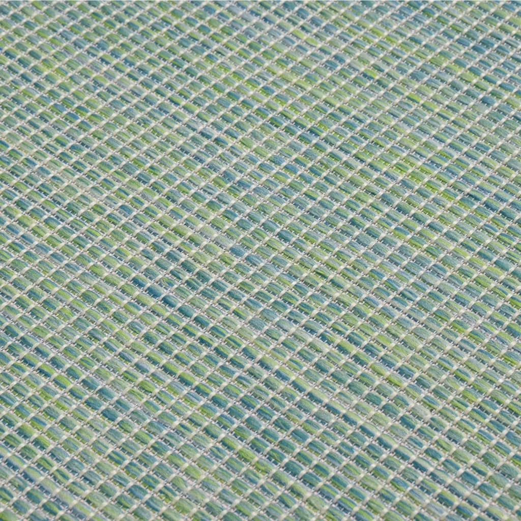 Lauko kilimėlis, turkio spalvos, 120x170cm, plokščio pynimo