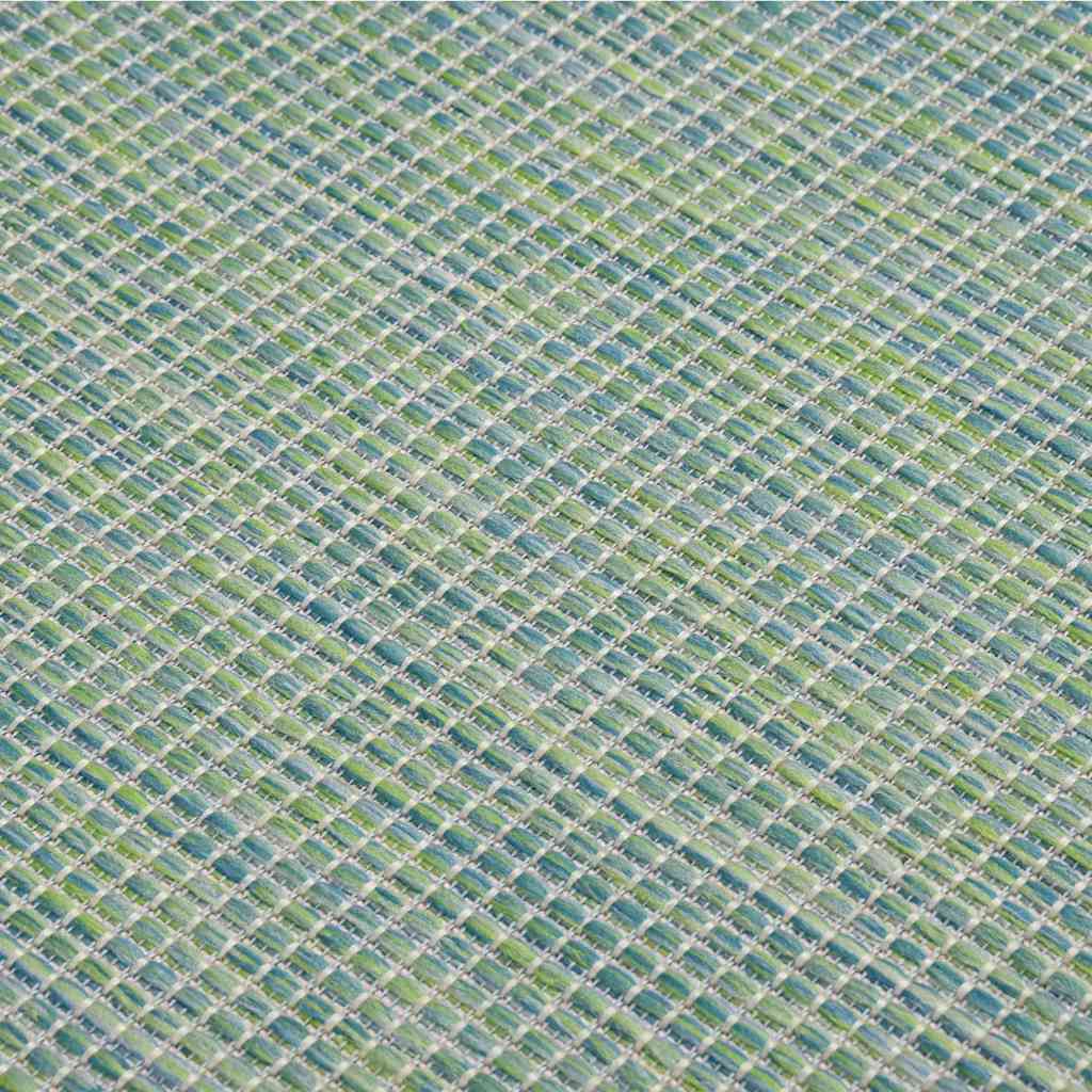 Lauko kilimėlis, turkio spalvos, 160x230cm, plokščio pynimo