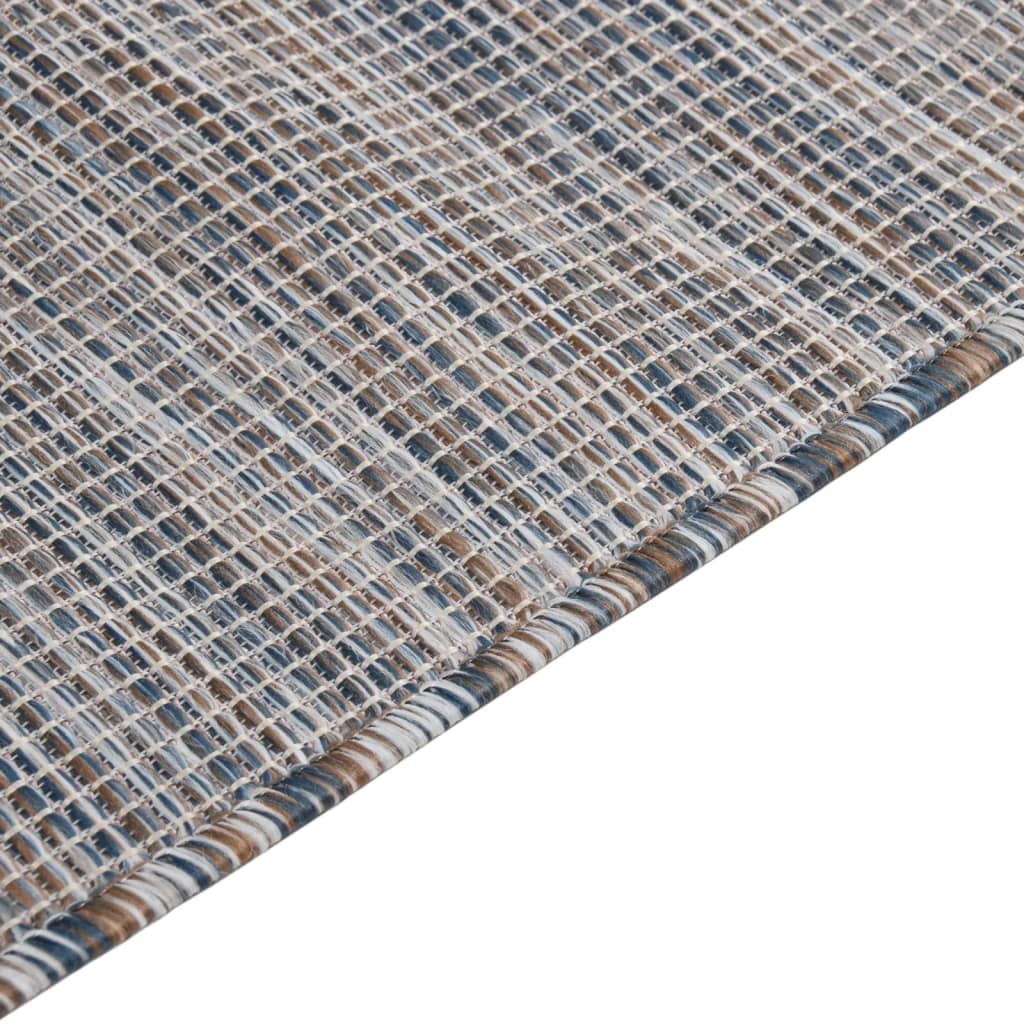 Āra paklājs, brūns un zils, 200x280cm, plakans audums