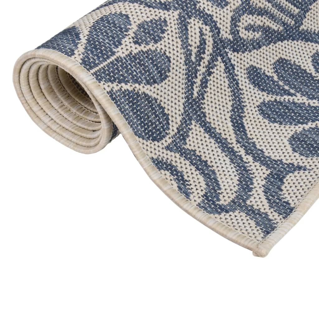 Outdoor rug, blue, 200x280cm, flat weave