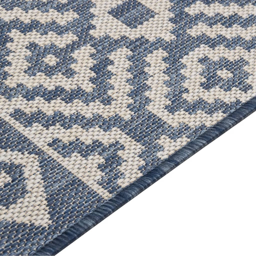 Outdoor mat, blue, 80x250cm, flat weave