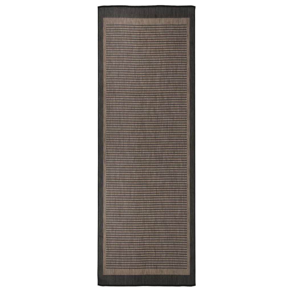 Lauko kilimėlis, tamsiai rudas, 80x250cm, plokščio pynimo