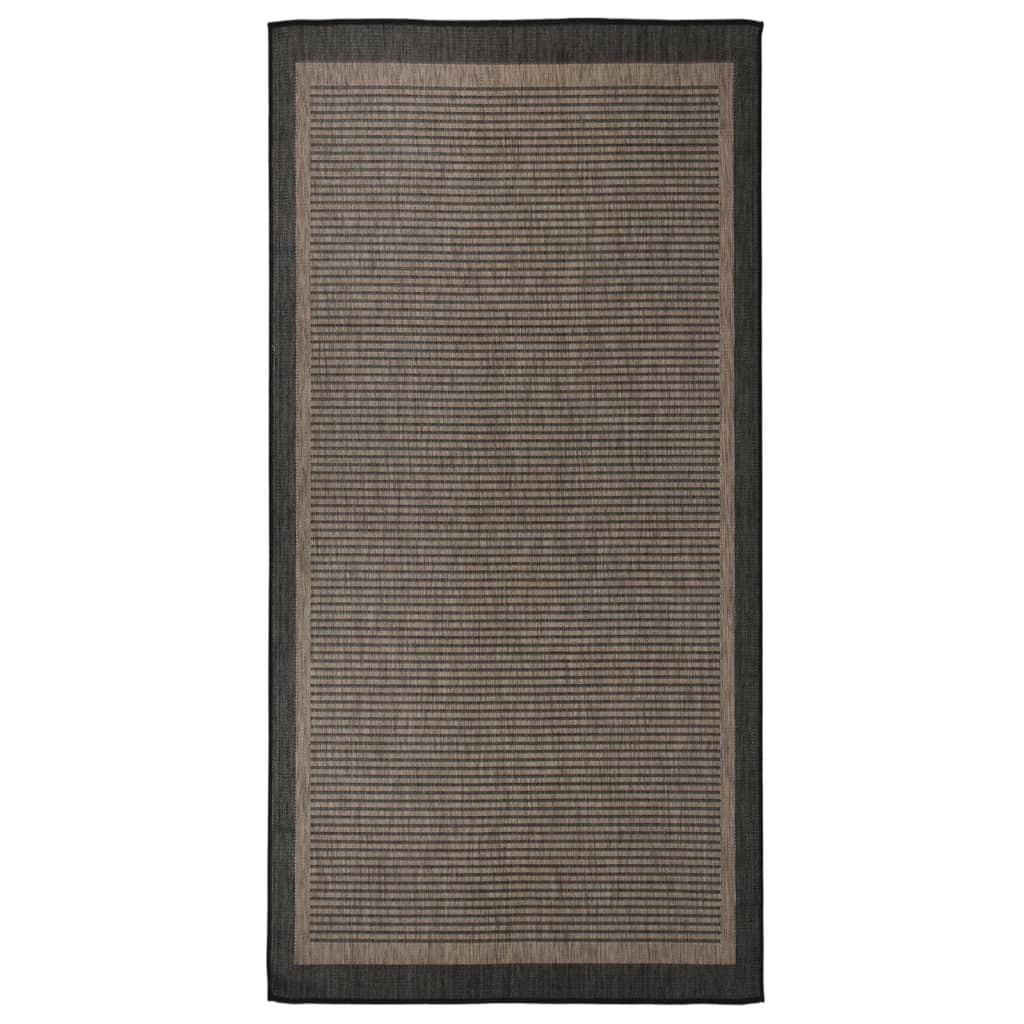 Lauko kilimėlis, tamsiai rudas, 100x200cm, plokščio pynimo